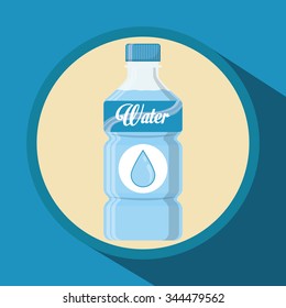  Water concept with bottle design, vector illustration 10 eps graphic.