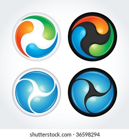 Water concept design elements. vector symbol set. CMYK color mode.