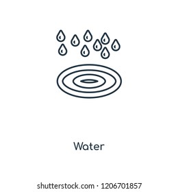 Water concept line icon. Linear Water concept outline symbol design. This simple element illustration can be used for web and mobile UI/UX.