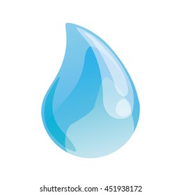 Water concept represented by blue drop icon. Isolated and flat illustration.