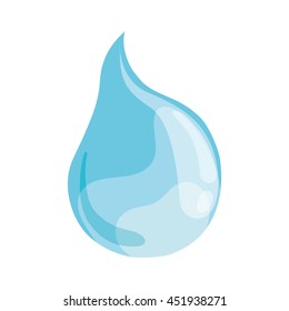 Water concept represented by blue drop icon. Isolated and flat illustration.