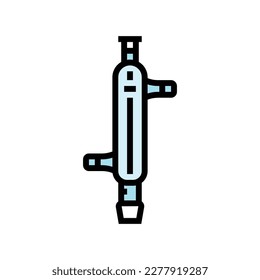 water condenser chemical glassware lab color icon vector. water condenser chemical glassware lab sign. isolated symbol illustration