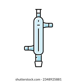 water condenser chemical glassware lab color icon vector. water condenser chemical glassware lab sign. isolated symbol illustration