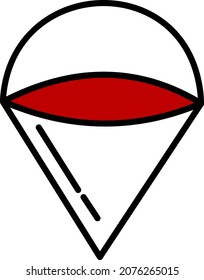 Water cone, illustration, vector, on a white background.