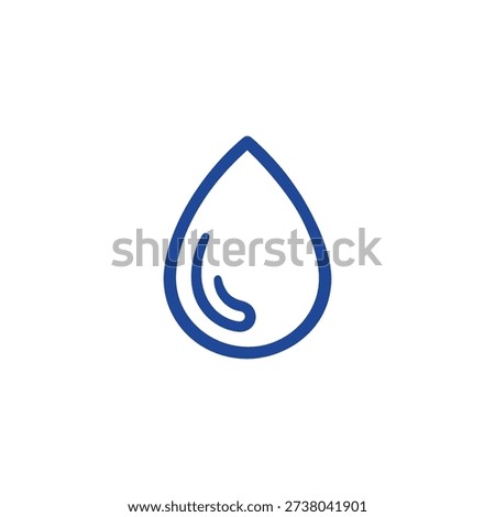 Water conservation drop illustration symbolizing pure water and environmental protection.