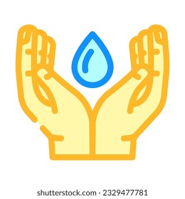 water conservation environmental color icon vector. water conservation environmental sign. isolated symbol illustration