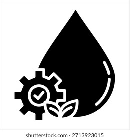 Wasserschutz Glyphe Symbol Vektorgrafik