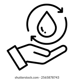 Water Conservation Icon Element For Design