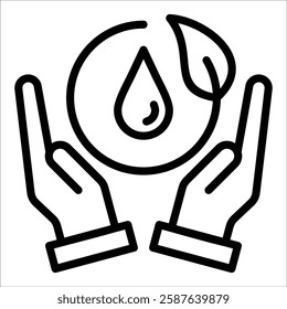 Water Conservation Icon Element For Design