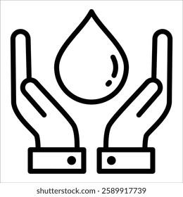 Water Conservation Icon Element For Design
