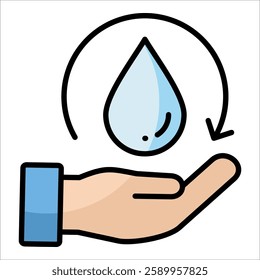 Water Conservation Icon Element For Design