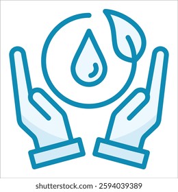 Water Conservation Icon Element For Design