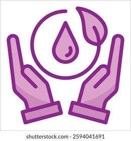 Water Conservation Icon Element For Design
