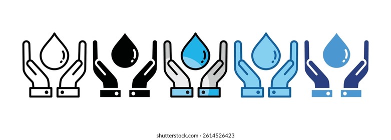 Water Conservation Icon Element For Design