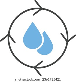 Water Conservation Icon image. Suitable for mobile application.