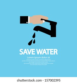 Water Conservation Illustration Conceptual Vector EPS10