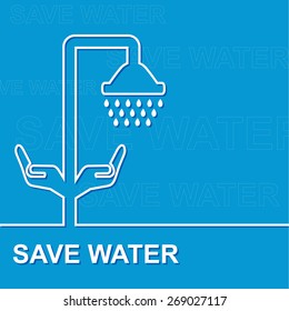 Water conservation illustration conceptual. Vector.