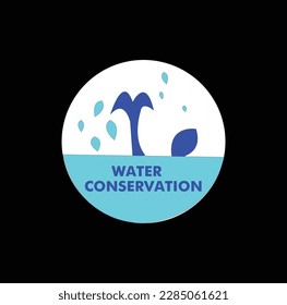 water conservation vector abstract logo
