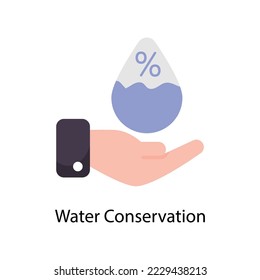 Water Conservation vector Flat  Icons. Simple stock illustration