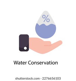 Water Conservation Vector Flat Icons. Simple stock illustration stock