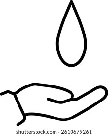 Water Conservation Vector Line Icon Design
