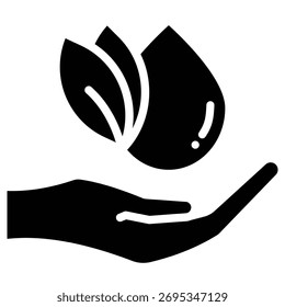 Icono del Web de la conservación del agua en estilo audaz