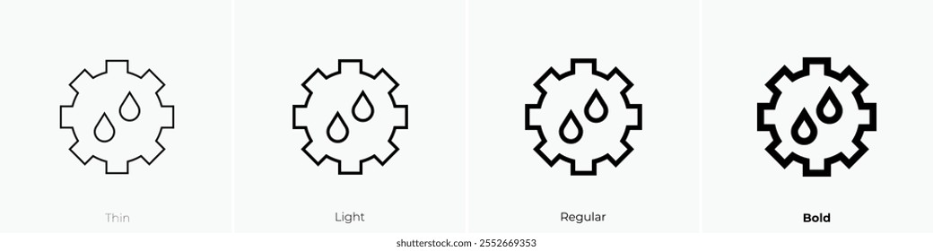 water consumption icon. Thin, Light Regular And Bold style design isolated on white background