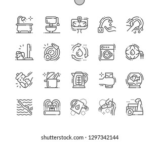 Water consumption Well-crafted Pixel Perfect Vector Thin Line Icons 30 2x Grid for Web Graphics and Apps. Simple Minimal Pictogram