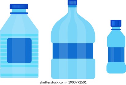 Water Containers Illustration Vector On White Stock Vector (Royalty ...