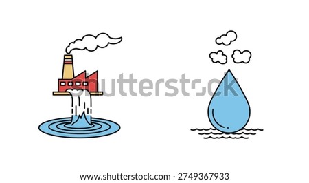 Water Contamination creative modern color illustration