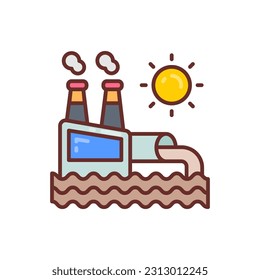 Water Contamination icon in vector. Illustration