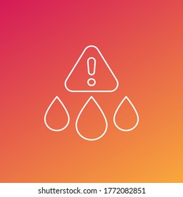 Wasserkontaminationslinie, Vektorsymbol
