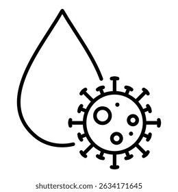 water contamination, water pollution, polluted water conceptual icon, 