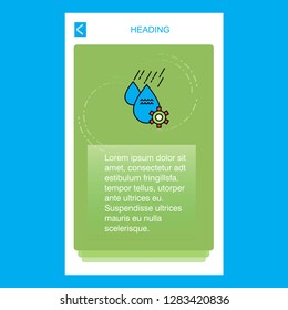Water control mobile vertical banner design design. Vector