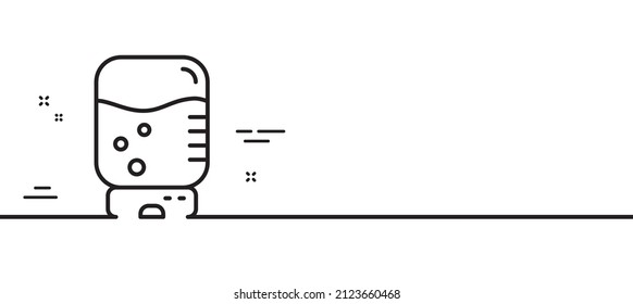 Water cooler bottle line icon. Still aqua drink sign. Liquid symbol. Minimal line illustration background. Water cooler line icon pattern banner. White web template concept. Vector