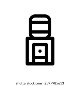 Water cooler. Editable stroke vector icon.