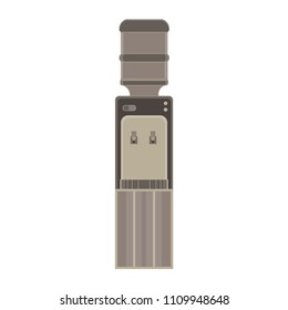 Water cooler flat icon. Refreshment and bottle office, plastic and liquid. Vector isolated illustration