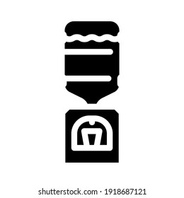water cooler glyph icon vector. water cooler sign. isolated contour symbol black illustration
