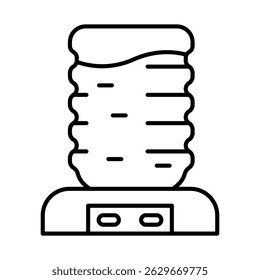 Water cooler icon. Aqua or liquid thin line illustration.
