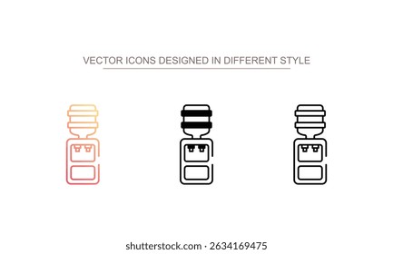 Water cooler icon design with white background stock illustration