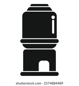 Water cooler icon representing a refreshing beverage dispenser for thirsty people