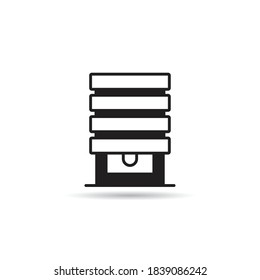 vector de icono del enfriador de agua sobre fondo blanco