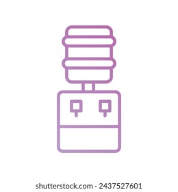 Icono de enfriador de agua con fondo blanco vector ilustración de stock
