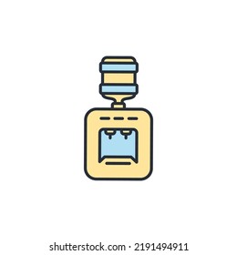 Water cooler icons  symbol vector elements for infographic web