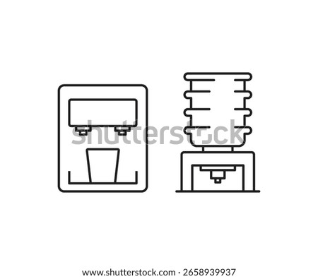 water cooler icons vector illustration