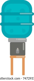 Water cooler isolated vector illustration