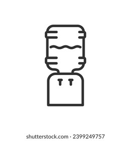 Water cooler, linear icon. Line with editable stroke