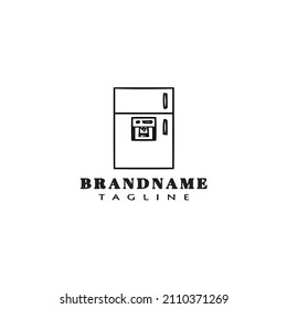 water cooler logo cartoon icon design template black modern isolated vector illustration