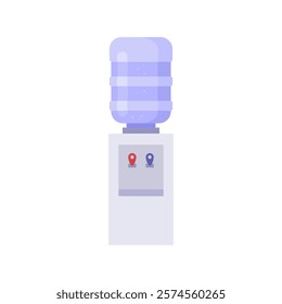 Water cooler on an isolated background.

Vector illustration in a flat style

