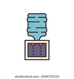 Water Cooler related vector icon. Isolated on white background. Vector illustration